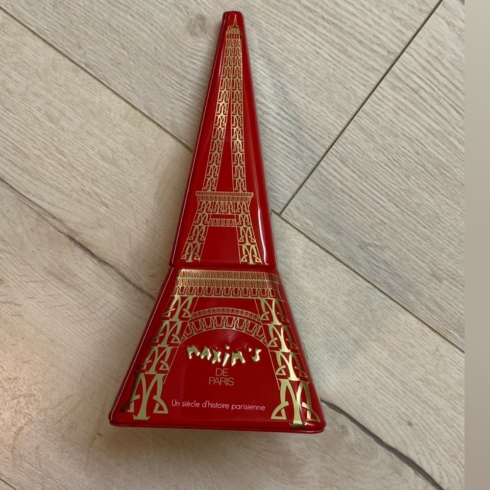 Paris Red Eiffel Tower Tin